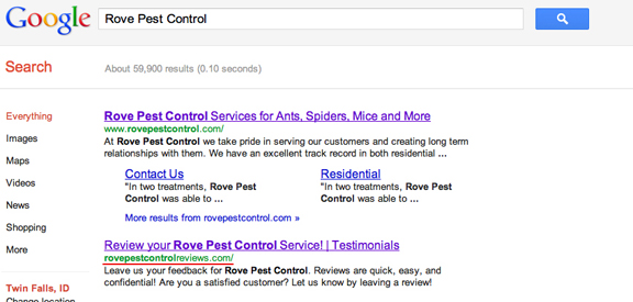 Controlling SERP Space